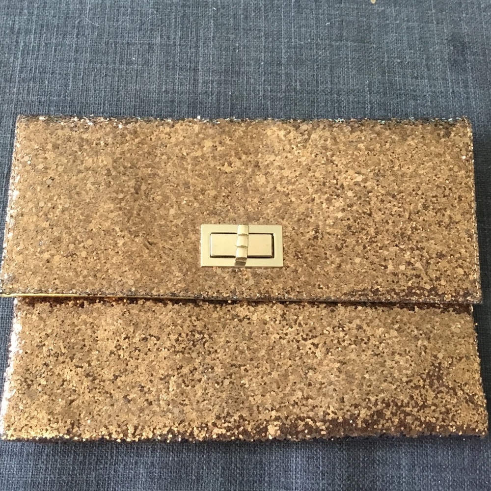 Gold sparkley clutch